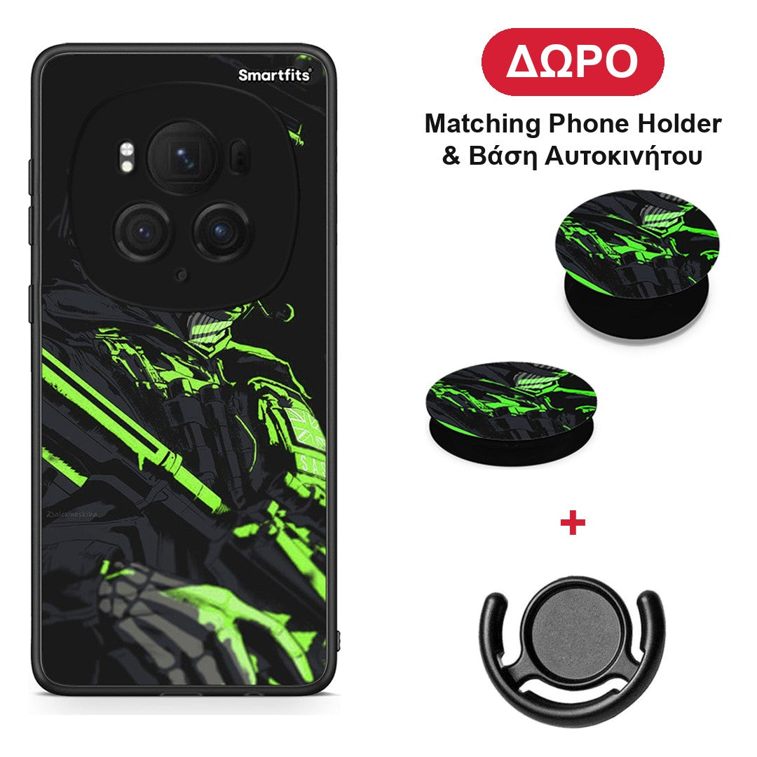 Green Soldier - Honor Magic6 Pro θήκη + Δώρο Phone Holder & Βάση Αυτοκινήτου