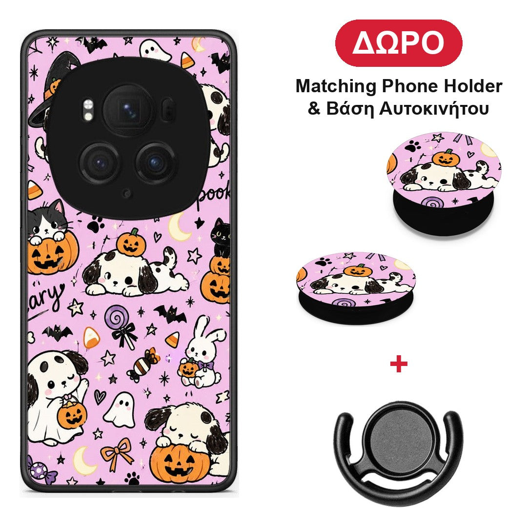 Halloween Puppies and Friends on Lilac - Honor Magic6 Pro θήκη + Δώρο Phone Holder & Βάση Αυτοκινήτου
