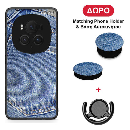 Jeans Pocket - Honor Magic6 Pro θήκη + Δώρο Phone Holder & Βάση Αυτοκινήτου
