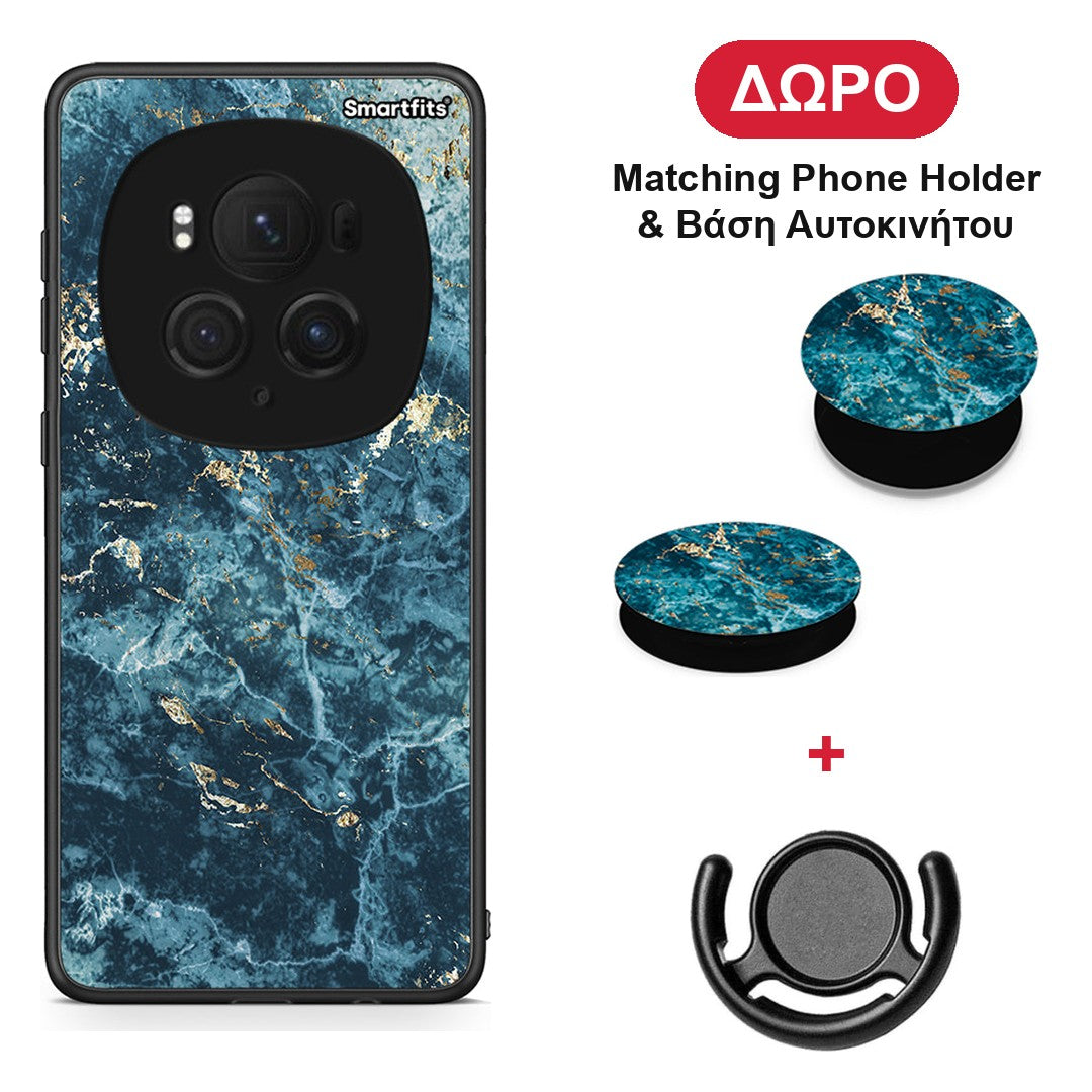 Marble Blue - Honor Magic6 Pro θήκη + Δώρο Phone Holder & Βάση Αυτοκινήτου