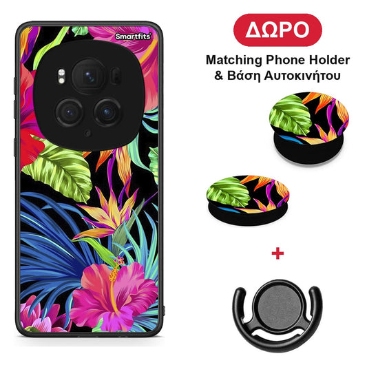 Tropical Flowers - Honor Magic6 Pro θήκη + Δώρο Phone Holder & Βάση Αυτοκινήτου