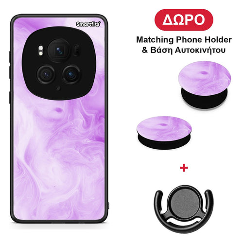 Watercolor Lavender - Honor Magic6 Pro θήκη + Δώρο Phone Holder & Βάση Αυτοκινήτου