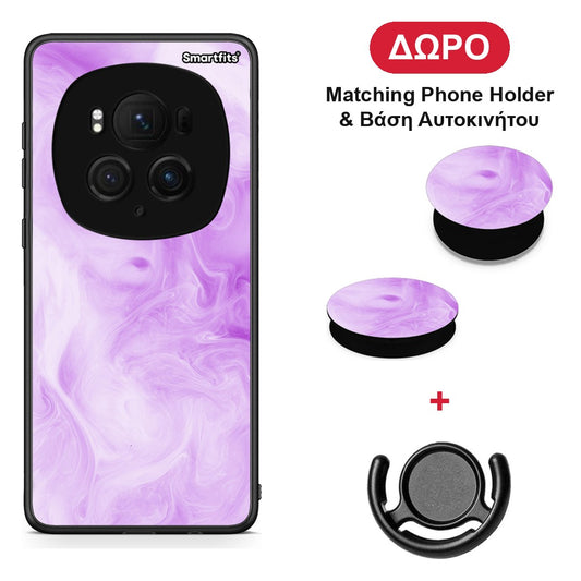 Watercolor Lavender - Honor Magic6 Pro θήκη + Δώρο Phone Holder & Βάση Αυτοκινήτου