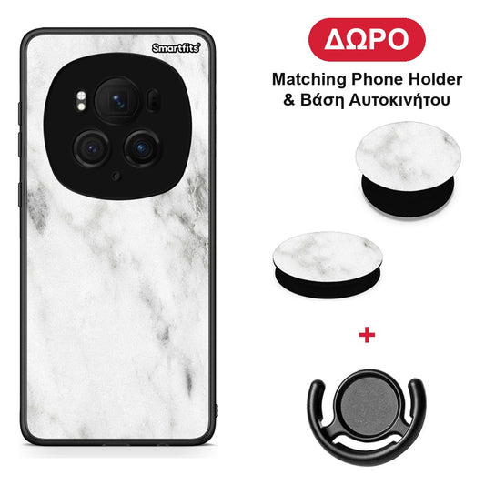 Marble White - Honor Magic6 Pro θήκη + Δώρο Phone Holder & Βάση Αυτοκινήτου