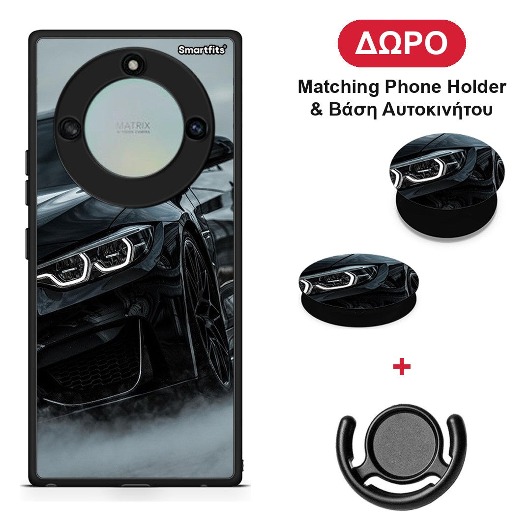Black BMW - Honor X40 θήκη + Δώρο Phone Holder & Βάση Αυτοκινήτου