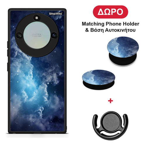 Galactic Blue Sky - Honor X40 θήκη + Δώρο Phone Holder & Βάση Αυτοκινήτου