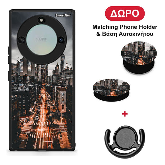 City Lights - Honor X40 θήκη + Δώρο Phone Holder & Βάση Αυτοκινήτου