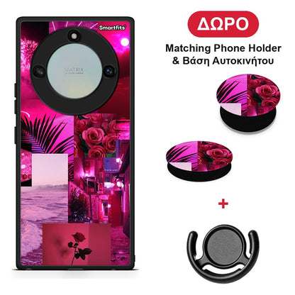 Collage Red Roses - Honor X40 θήκη + Δώρο Phone Holder & Βάση Αυτοκινήτου
