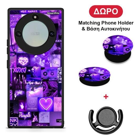 Collage Stay Wild - Honor X40 θήκη + Δώρο Phone Holder & Βάση Αυτοκινήτου