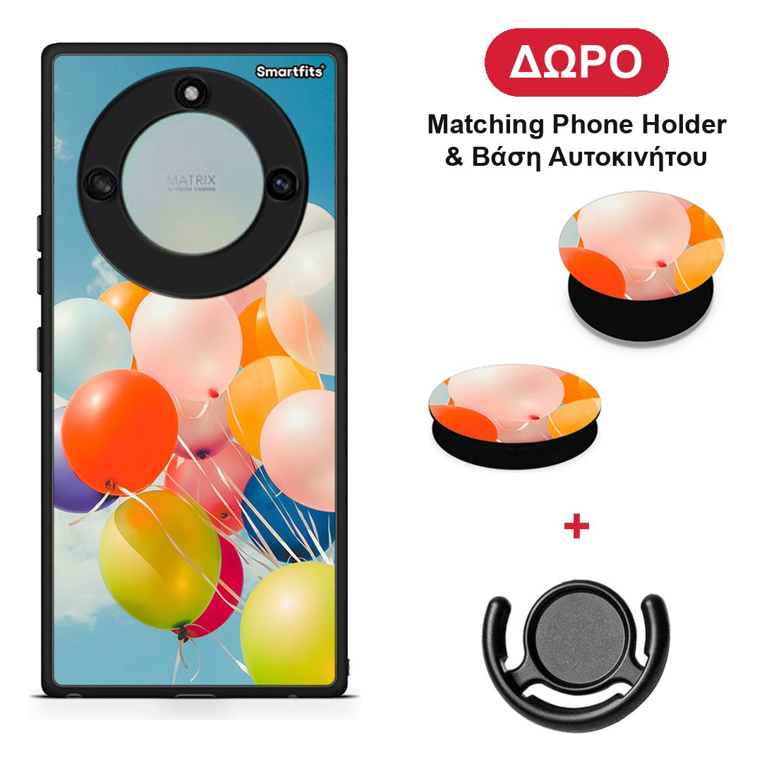 Colorful Balloons - Honor X40 θήκη + Δώρο Phone Holder & Βάση Αυτοκινήτου