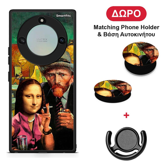 Funny Art - Honor X40 θήκη + Δώρο Phone Holder & Βάση Αυτοκινήτου