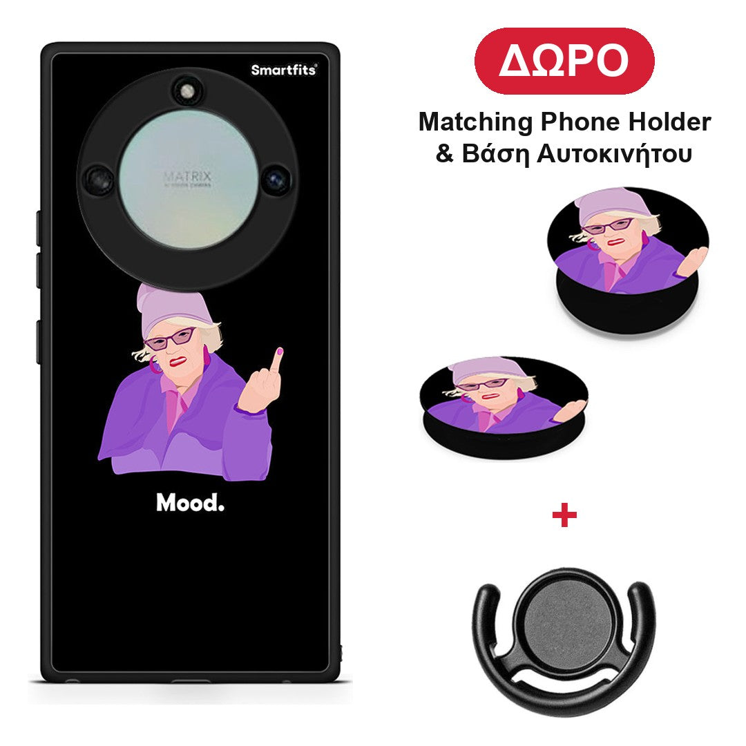 Grandma Mood Black - Honor X40 θήκη + Δώρο Phone Holder & Βάση Αυτοκινήτου