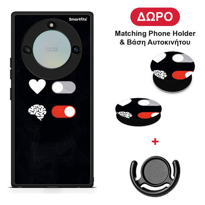 Heart Vs Brain - Honor X40 θήκη + Δώρο Phone Holder & Βάση Αυτοκινήτου