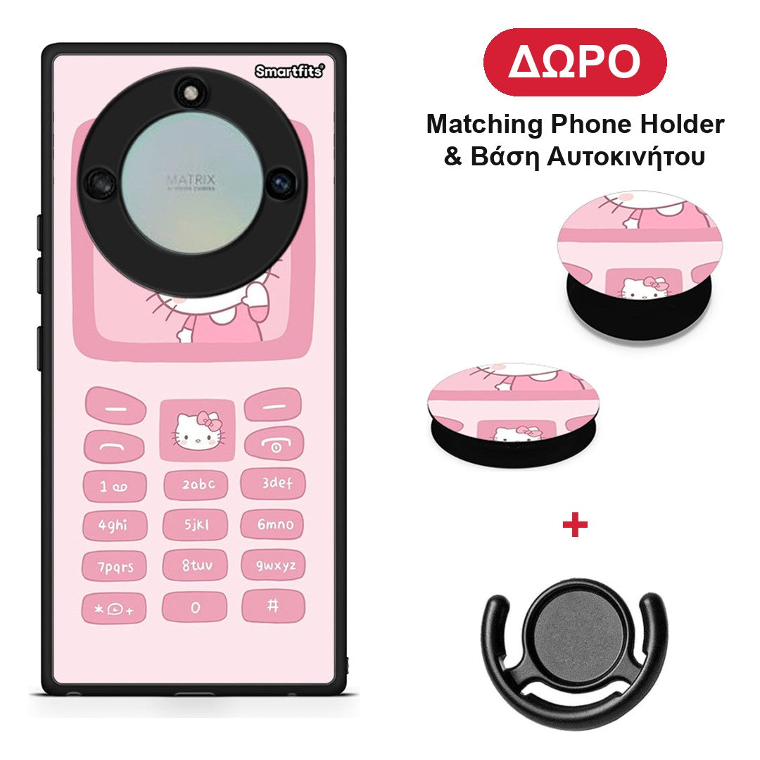 Hello Kitten - Honor X40 θήκη + Δώρο Phone Holder & Βάση Αυτοκινήτου