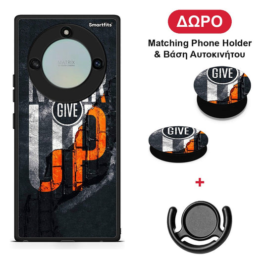 Never Give Up - Honor X40 θήκη + Δώρο Phone Holder & Βάση Αυτοκινήτου