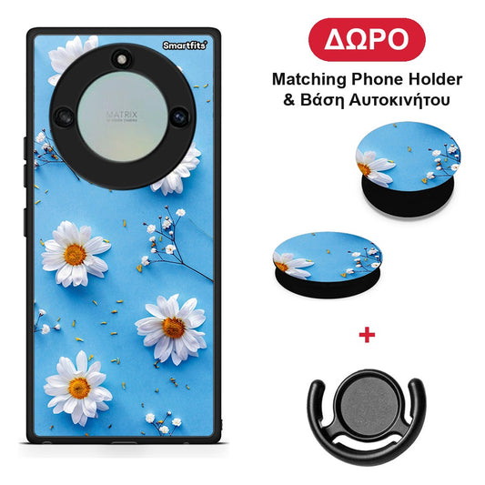 Real Daisies - Honor X40 θήκη + Δώρο Phone Holder & Βάση Αυτοκινήτου