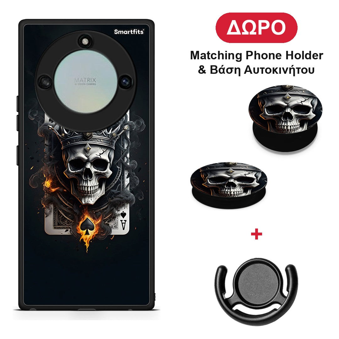 Skull King Ace - Honor X40 θήκη + Δώρο Phone Holder & Βάση Αυτοκινήτου