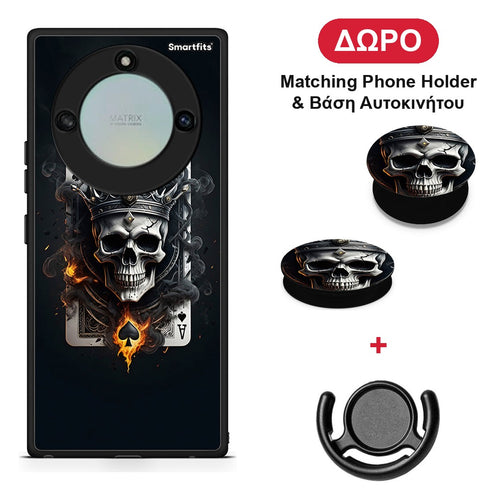 Skull King Ace - Honor X40 θήκη + Δώρο Phone Holder & Βάση Αυτοκινήτου