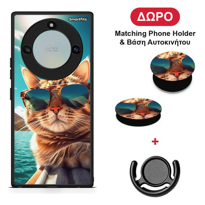 Summer Cat - Honor X40 θήκη + Δώρο Phone Holder & Βάση Αυτοκινήτου