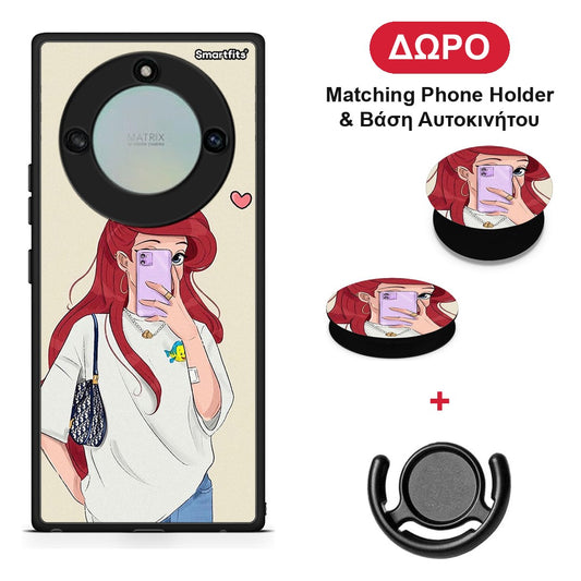 Walking Mermaid - Honor X40 θήκη + Δώρο Phone Holder & Βάση Αυτοκινήτου