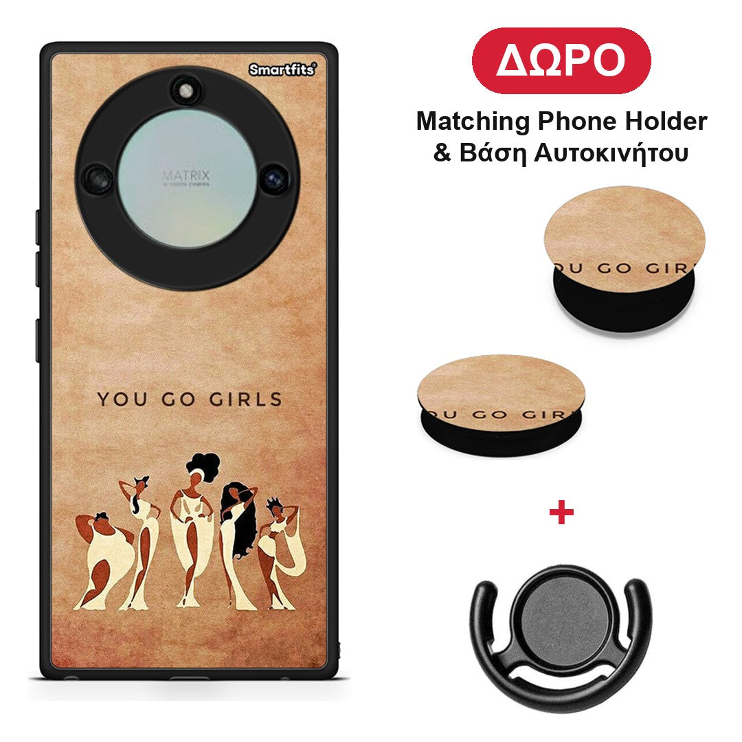 You Go Girl - Honor X40 θήκη + Δώρο Phone Holder & Βάση Αυτοκινήτου