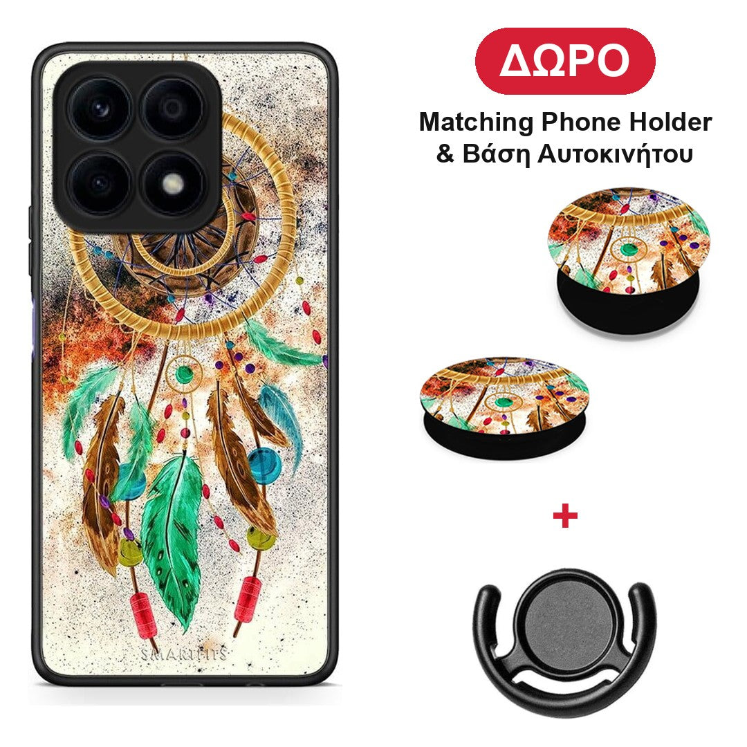 Boho DreamCatcher - Honor X8a θήκη + Δώρο Phone Holder & Βάση Αυτοκινήτου