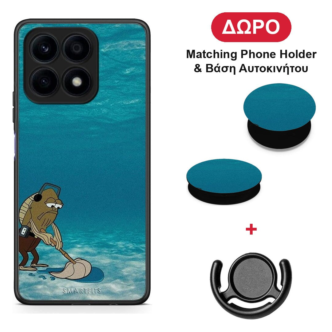 Clean The Ocean - Honor X8a θήκη + Δώρο Phone Holder & Βάση Αυτοκινήτου
