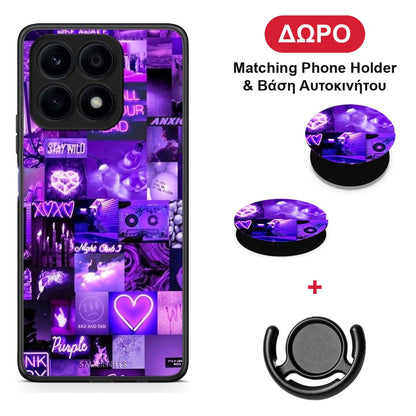 Collage Stay Wild - Honor X8a θήκη + Δώρο Phone Holder & Βάση Αυτοκινήτου