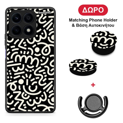 Doodle Art - Honor X8a θήκη + Δώρο Phone Holder & Βάση Αυτοκινήτου