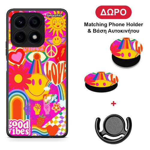Hippie Love - Honor X8a θήκη + Δώρο Phone Holder & Βάση Αυτοκινήτου