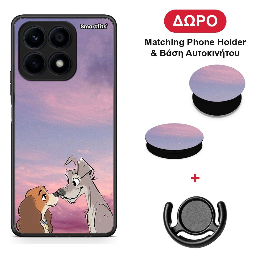 Lady And Tramp - Honor X8a θήκη + Δώρο Phone Holder & Βάση Αυτοκινήτου