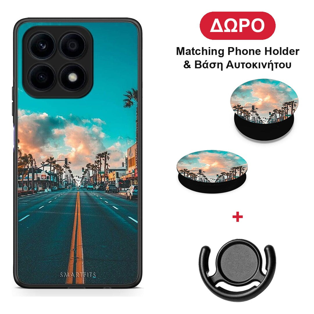 Landscape City - Honor X8a θήκη + Δώρο Phone Holder & Βάση Αυτοκινήτου