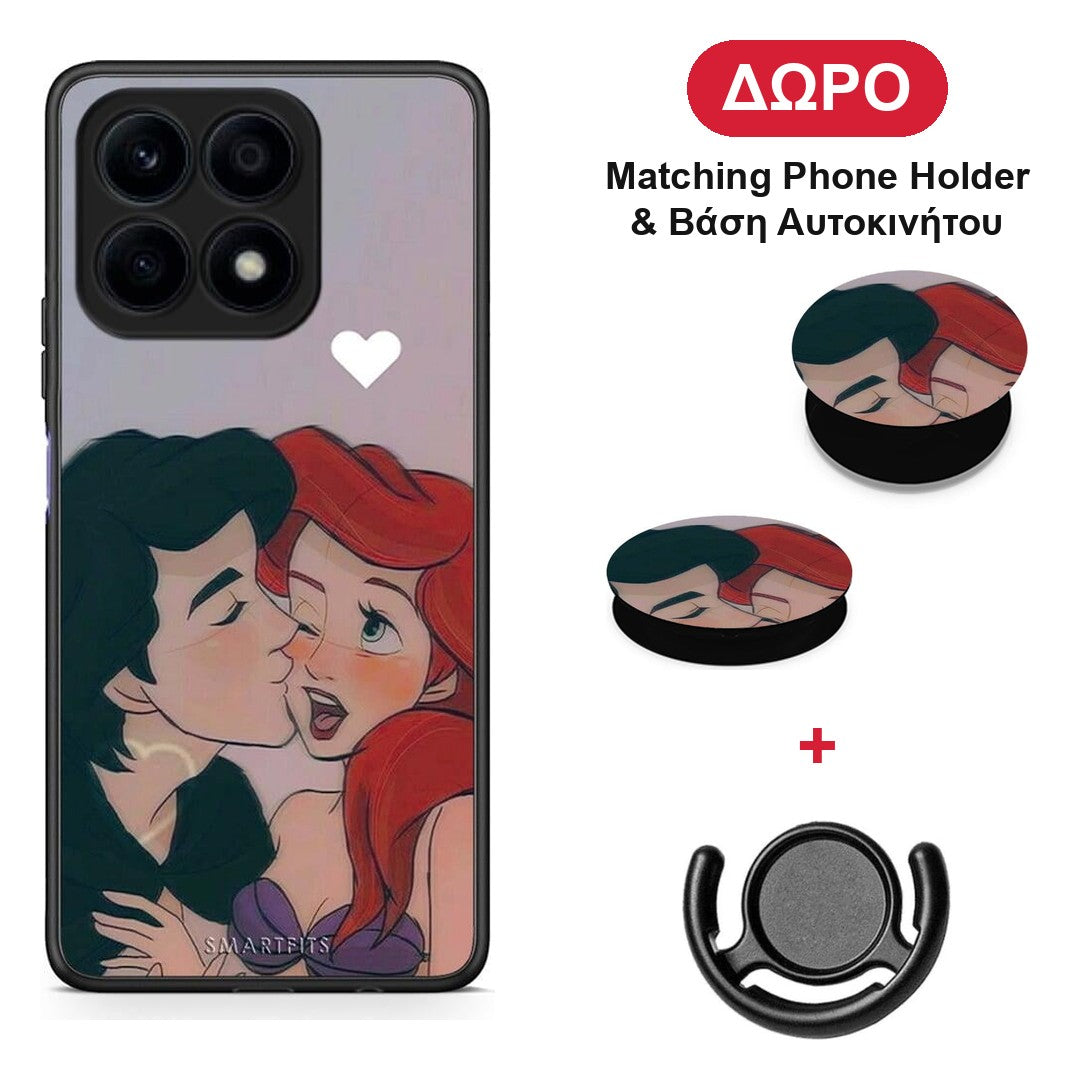 Mermaid Couple - Honor X8a θήκη + Δώρο Phone Holder & Βάση Αυτοκινήτου