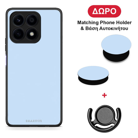 Powder Blue - Honor X8a θήκη + Δώρο Phone Holder & Βάση Αυτοκινήτου