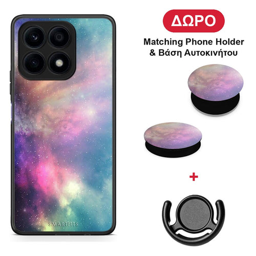 Galactic Rainbow - Honor X8a θήκη + Δώρο Phone Holder & Βάση Αυτοκινήτου