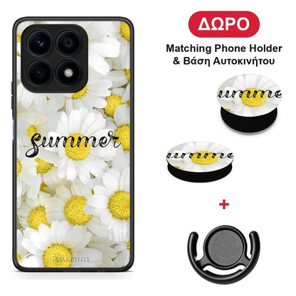 Summer Daisies - Honor X8a θήκη + Δώρο Phone Holder & Βάση Αυτοκινήτου
