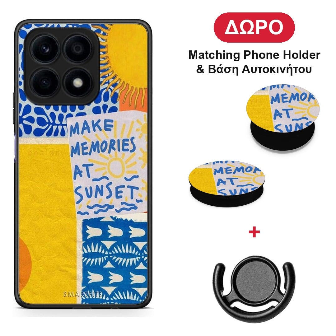 Sunset Memories - Honor X8a θήκη + Δώρο Phone Holder & Βάση Αυτοκινήτου