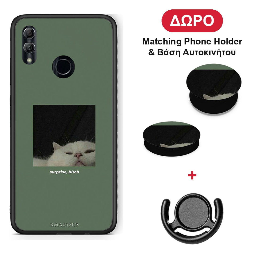 Bitch Surprise - Honor 10 Lite θήκη + Δώρο Phone Holder & Βάση Αυτοκινήτου