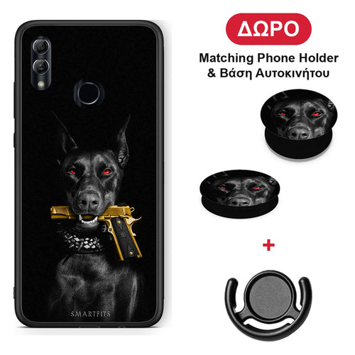 Golden Gun - Honor 10 Lite θήκη + Δώρο Phone Holder & Βάση Αυτοκινήτου