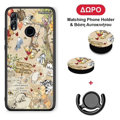 Happy Friends - Honor 10 Lite θήκη + Δώρο Phone Holder & Βάση Αυτοκινήτου