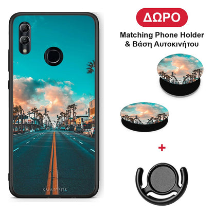Landscape City - Honor 10 Lite θήκη + Δώρο Phone Holder & Βάση Αυτοκινήτου