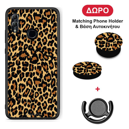 Animal Leopard - Honor 10 Lite θήκη + Δώρο Phone Holder & Βάση Αυτοκινήτου