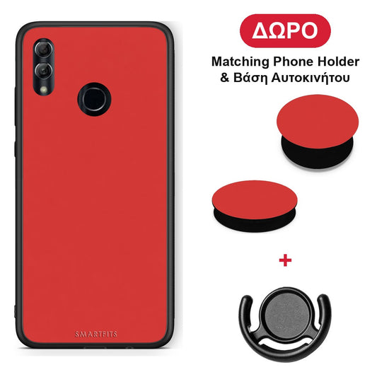 Poppy Red - Honor 10 Lite θήκη + Δώρο Phone Holder & Βάση Αυτοκινήτου