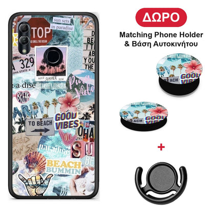 Summer Vibes - Honor 10 Lite θήκη + Δώρο Phone Holder & Βάση Αυτοκινήτου