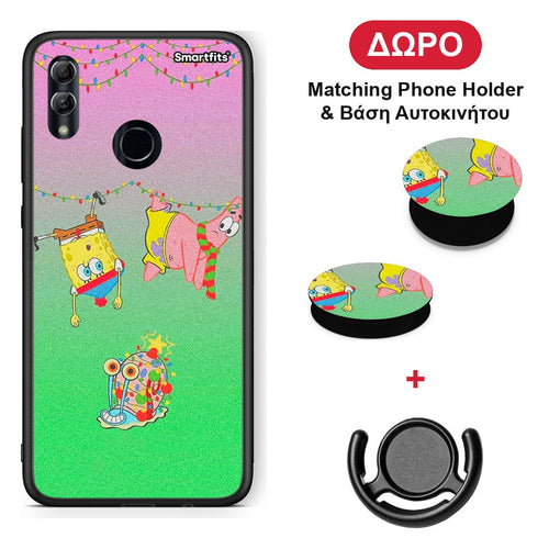 Xmas Lights - Honor 10 Lite θήκη + Δώρο Phone Holder & Βάση Αυτοκινήτου