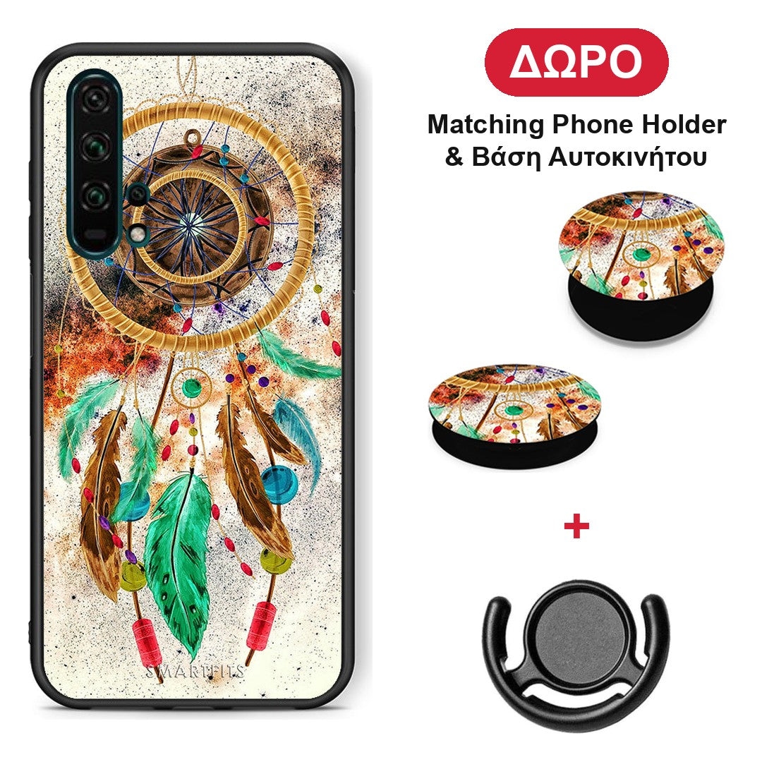 Boho DreamCatcher - Honor 20 Pro θήκη + Δώρο Phone Holder & Βάση Αυτοκινήτου