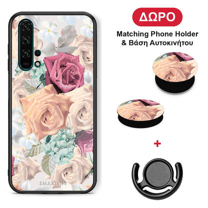 Floral Bouquet - Honor 20 Pro θήκη + Δώρο Phone Holder & Βάση Αυτοκινήτου