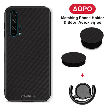Carbon Black - Honor 20 Pro θήκη + Δώρο Phone Holder & Βάση Αυτοκινήτου