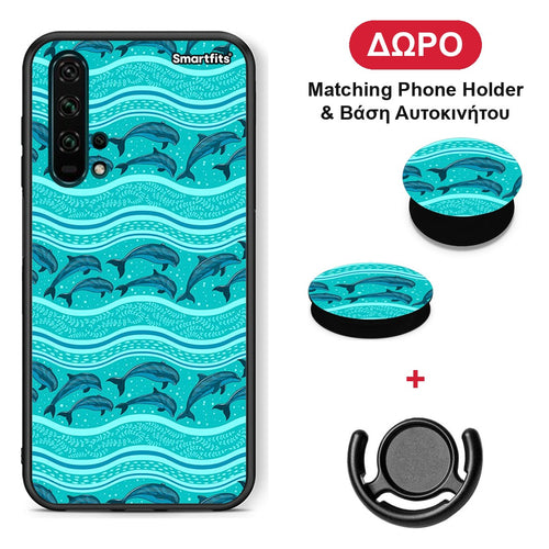 Swimming Dolphins - Honor 20 Pro θήκη + Δώρο Phone Holder & Βάση Αυτοκινήτου