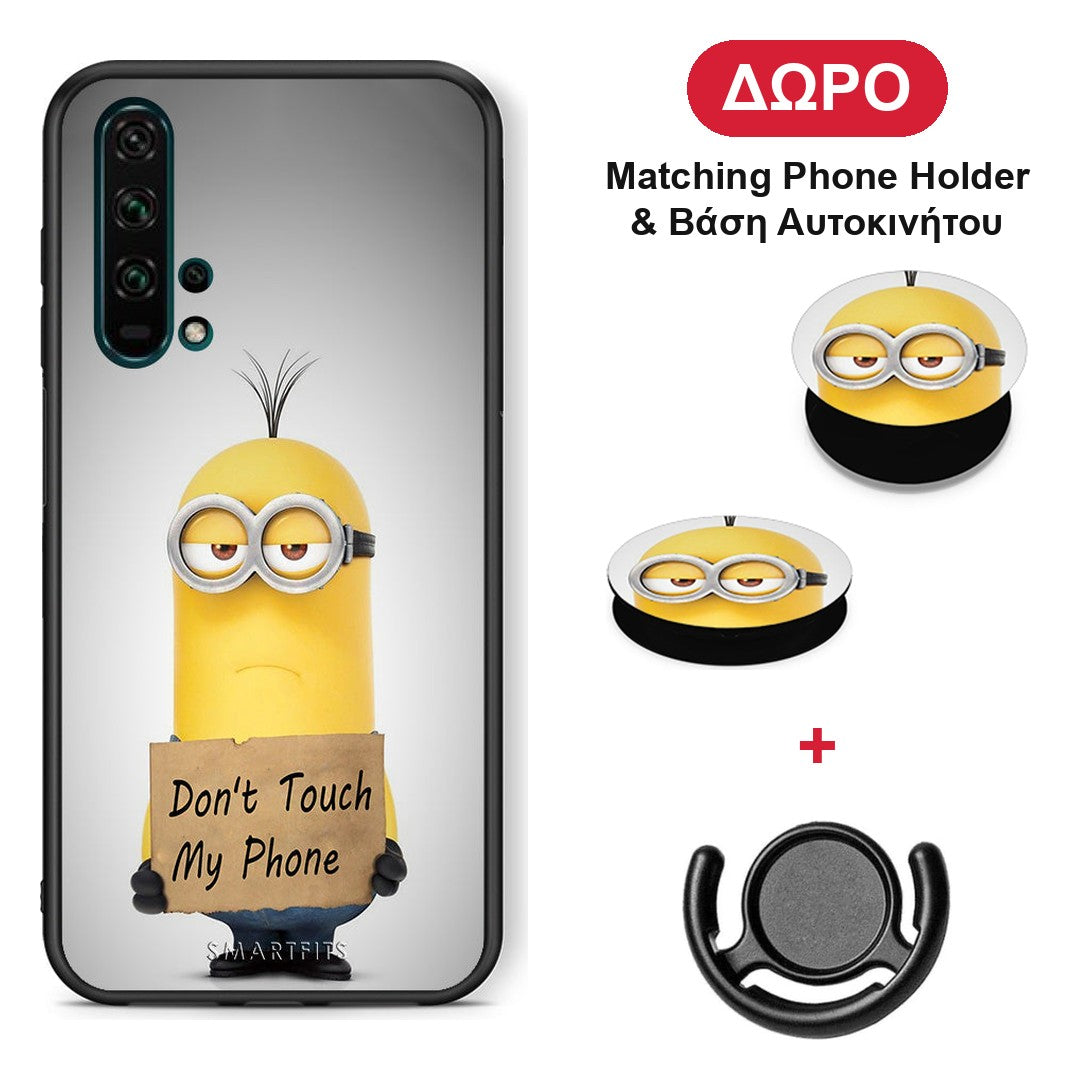 Text Minion - Honor 20 Pro θήκη + Δώρο Phone Holder & Βάση Αυτοκινήτου